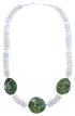 Sterling Silver Rhyolite And Fresh Water Pearl Bead Necklace SX115292